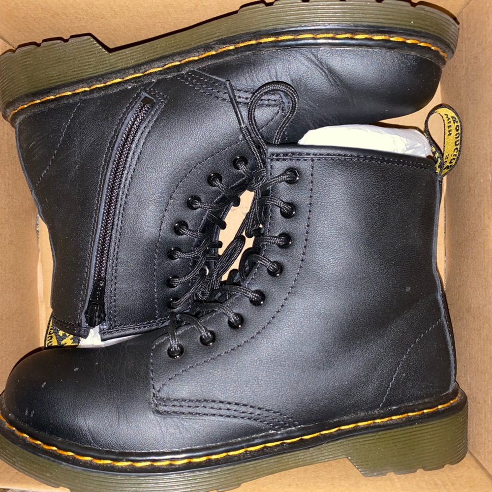 Dr. Martens 1460 8-Eye Boot - Big Kid size 3 - Black Color.